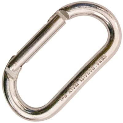Kong Italy Oval Alu Straight Gate Karabijnhaak Zilver