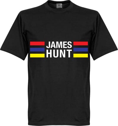 James Hunt Stripes T-Shirt - Zwart  - L