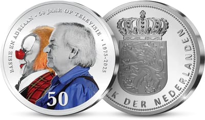 Bassie & Adriaan - Herdenkingsmunt '50 Jaar Op Televisie' (Munt)