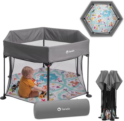 Grote Kinderbox voor Binnen en Buiten tot 15 kg - 118 x 118 x 83 cm - Veilig, Inklapbaar en Antislip