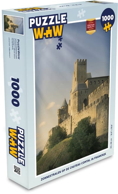 Puzzel Carcassonne - Zon - Kasteel - Legpuzzel - Puzzel 1000 stukjes volwassenen