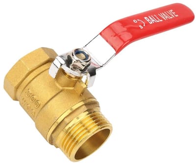 Dailygoods- Afsluitventiel Heavy Duty - Kogelkraan 1 Inch - Mannelijk Schroefdraad - Messing - Duurzaam - Roestbescherming