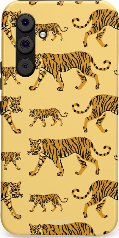 Casetastic Hoesje Geschikt voor Samsung A54 (5G) - Stijlvolle Beschermende Duo-layer Case - Streep van de natuur