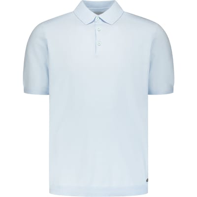 No Excess Pullover Short Sleeve Polo Button Sky Größe: S | Poloshirts Outlet | Herren