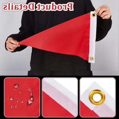 Set van 4 driehoekige bootvlaggen van polyester, 44 x 28,5 cm, ideaal voor zeilen, buitengebruik en decoratie in huis
