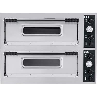 Prismafood Basic XL 44 - Twee Kamer Pizzaoven - 8 Pizzas - 400 V - 12000 W