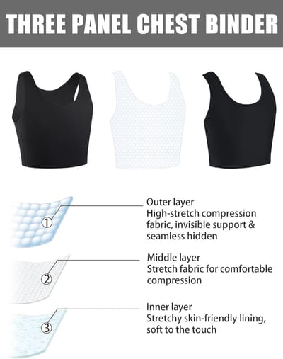 Naadloze Borstbinder FTM Ademend & Comfortabel Compressietop voor Transgender