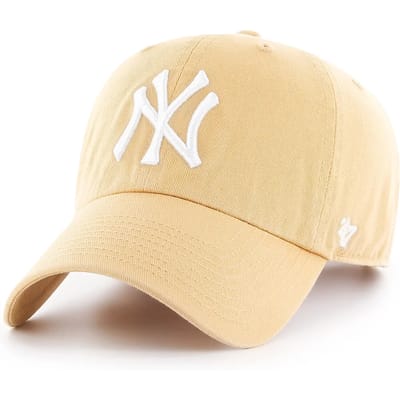 47 - Baseball Cap - Clean Up - Lifestyle - Unisex - Katoen - New York Yankees - Light Tan - One Size