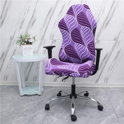Housse de chaise de jeu imprimée extensible, pour bureau, café Internet, nouveau décor, accoudoir d'ordinateur, housse de siège en tissu Simple 1 set blue