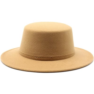 Herfst Winter Kinderen Vilten Fedoras Hoeden voor Jongens Meisjes Effen Imitatie Wol Platte Top Jazz Hoeden Kind Ontworpen Formele Jurk H Praktisch Gebruik Kid Size 52-54CM