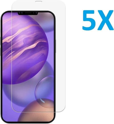 5x Screenprotector Geschikt voor: iPhone 12 Pro Max Screen Protector [5-Pack] Tempered Glas