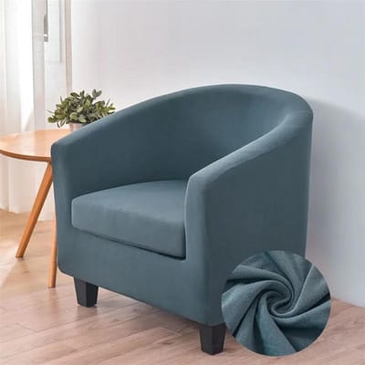 Elastische Spandex Kuipstoelhoes Stretch Fauteuilhoes Clubbank Hoes voor Woonkamer Bankhoezen met Zitkussenhoezen