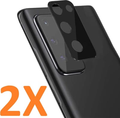 Camera Lens Glass Protector - beschermer Geschikt voor: Samsung Galaxy A41 - Zwart  - 2x