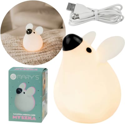 Mary's Siliconen LED-nachtlampje Muis, slaaplampje voor de kinderkamer, USB-verstelbare verlichting