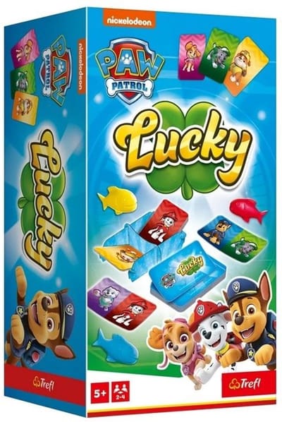 Trefl - Lucky, PAW Patrol - dynamisch kaartspel, kaarten met helden, hondenpatrouille, rubberen vis, snel familiespel voor volwassenen en kinderen vanaf 5 jaar