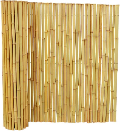 Bamboebaas® bamboemat Midi - B180 x H100 cm - Naturel - Natuurlijke afscheiding - Schutting op rol - Duurzaam bamboe - Meer privacy - Tuin & balkon - Eenvoudige montage
