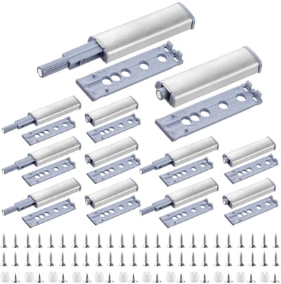 Dailygoods - 12 Stucks Push to Open Deuropener, Push-to-open Deuropeners Magnetische, Kastdeuropener, Druksnapper opener, Drukdeuropener voor deuren, kastdeur, laden, meubels