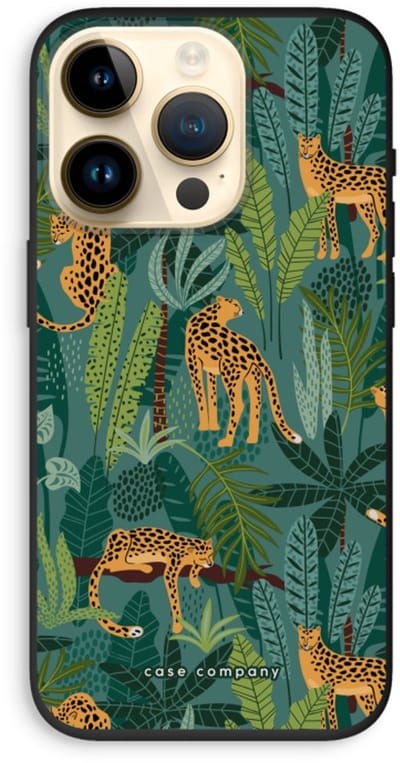 Case Company® - Hoesje geschikt voor iPhone 14 Pro hoesje - Luipaard 2 - Biologisch Afbreekbaar Telefoonhoesje - Bescherming alle Kanten en Schermrand
