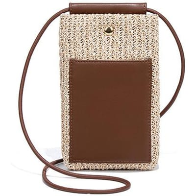 Zomer Mobiele Telefoon Tas, Fris en Veelzijdig, Enkelband Schoudertas Crossbody Tas, Verticale Modieuze Zak Kleine Tas beige