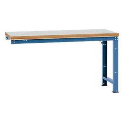 Manuflex aanbouw-werkbank Profi standaard, tafelblad kunststof, 1750 x 700 mm, briljantblauw