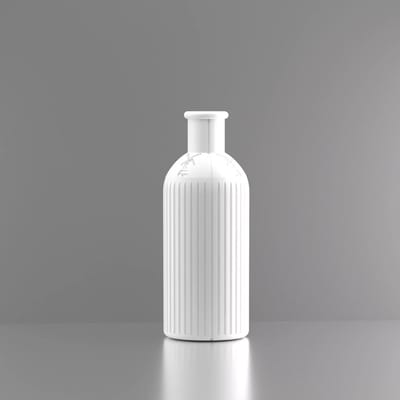3d-gezellig Provence met molen - Vaas - Wit - Maat 25 cm - Kunststof - Modern - Bloemenvaas -100% gerecycled PLA (bioplastic)
