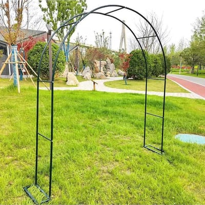 Tuinboog Metaal - Rozenboog Pergola - Decoratie Tuin - Roestbestendig Ijzer - 19 mm buis - Zwart