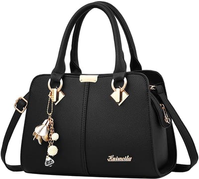 OKWISH Handtassen - Dames Schoudertas Crossbody Tas Dames Modieuze Tas Met Afneembare Schouderriem En Ritssluiting Voor Werk En Dagelijks Gebruik, PU, Zwart