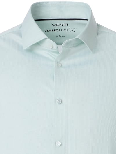 Venti Jerseyflex Overhemd Print Modern Fit Groen - XXL