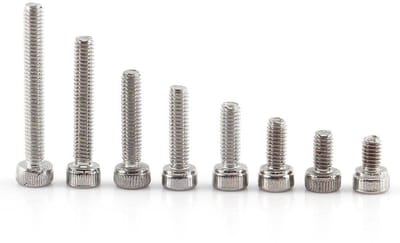 SnelShoppen - M2.5 X 12 RVS Hex Socket Schroeven met Moeren Assortiment - Sterke en Corrosiebestendige A2 Staal Bevestigingsmaterialen voor Thuis en K