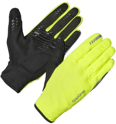 GripGrab - Hurricane 2 Winddichte Lente Herfst Fietshandschoenen Lange Vinger met Padding - Geel Hi-Vis - Unisex - Maat M