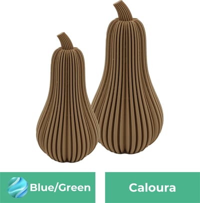 Caloura pompoen beeld set – Decoratief beeld - Blauw / Groen - 3d geprinte beeld – Herfst woondecoratie - 11CM & 14CM