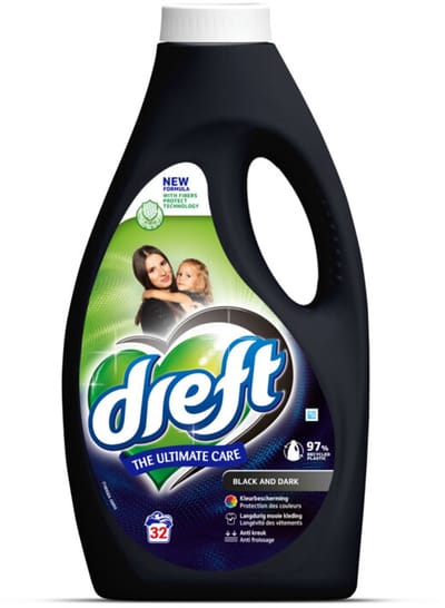 Dreft - Ultimate Care - Vloeibaar Wasmiddel - Donkere Was - 32 Wasbeurten