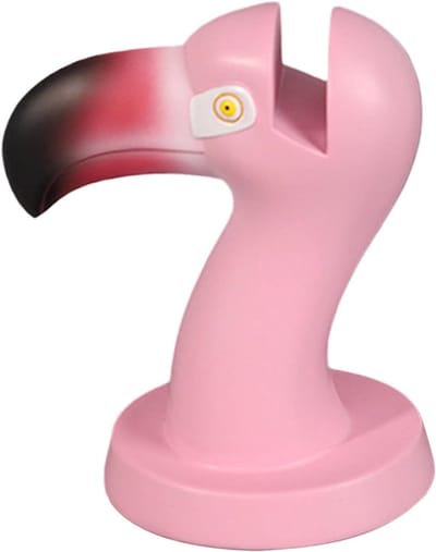 Brilhouder Flamingo - Brillenstandaard Dier - Bureau Organisatie - Stabiele Hars Constructie - 7.3 x 6.6 x 11.6 cm - Roze