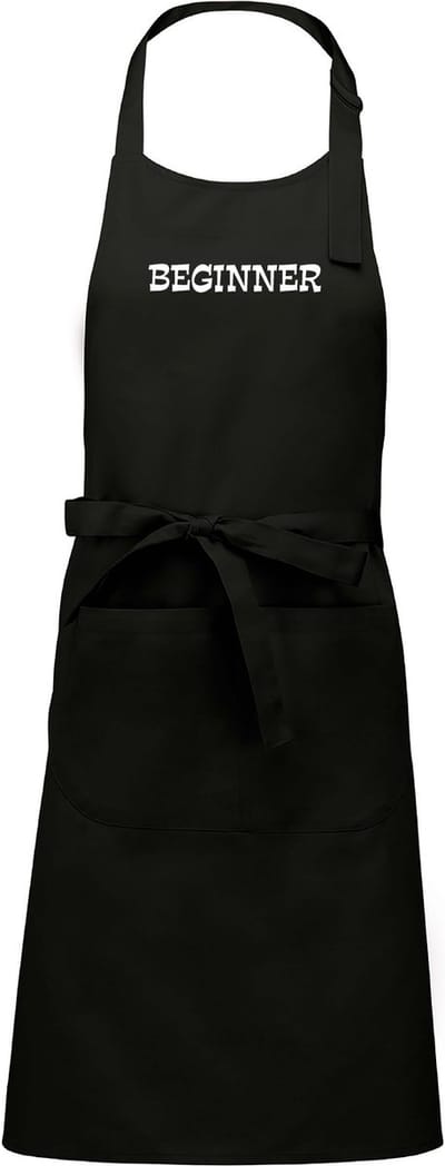 Mijncadeautje Luxe Schort Beginner - zwart