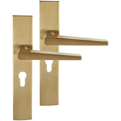 Differnz Deurkruk Rotterdam Gd010 - Goudkleurig Rvs - Vierkant Schild - 2 Stuks