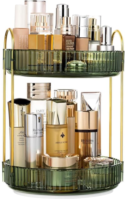 Unyqoos ® Multifunctionele Draaibare Make-up En Skincare Organizer Voor Badkamer En Slaapkamer