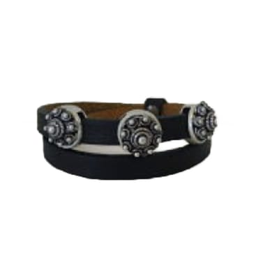 Zeeuwse knop armband leer