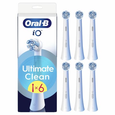 Oral-B iO Ultimate Clean opzetborstels - wit - 6 stuks - XXL-verpakking - Ultieme reiniging - Voor iO-handgrepen