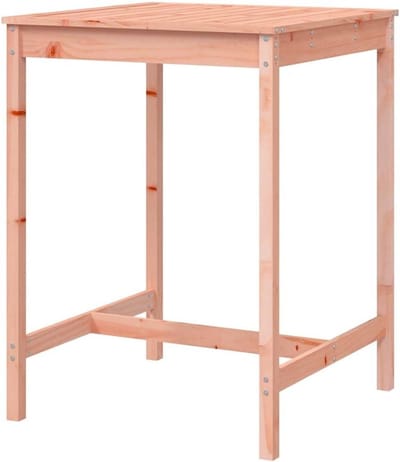 Tuintafel Hout - Terrastafel Buiten - Gezellig Buiten Zitten - Massief Douglas Hout - 82.5 x 110 cm - Natuurlijk