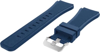 New Age Devi - Bandje geschikt voor Samsung Galaxy Watch - siliconen bandje 45mm46mm - donkerblauw