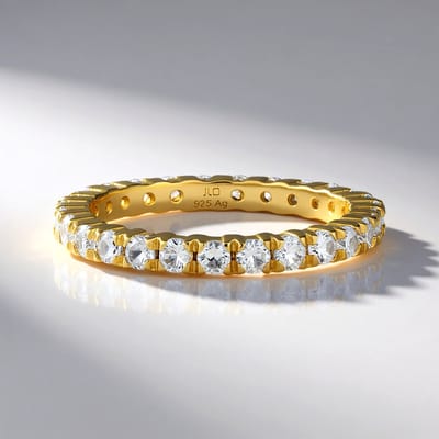 Cavill - Vergulde 925 Sterling Zilveren Ring met 27 Cambodja Zirkonen 1,215 ct - Elegante Ronde Slijpvorm - Luxe Damesring 20x20 mm
