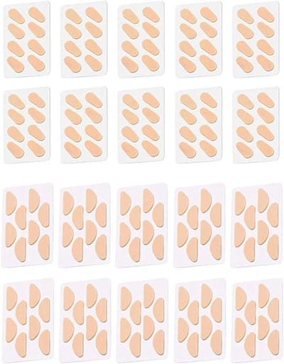 Cocoplus -Zachte Schuimrubberen Neuspads - Anti-slip - Zelfklevend - Bril Zonnebril - Dunne Neuskussentjes - 80 Paar - 2 Stijlen - Kleuren - Geschikt Voor - Lenzen - Sticker - Bril - Lenzenvloeistof - Neuskussens - Neuspads