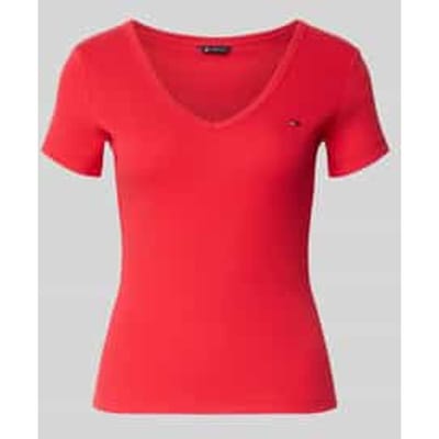 Tommy Hilfiger Tjw Slim Essential T-shirt Red Alert Taglia: S | Maglie Sportivi Outlet | Donna | Rosso