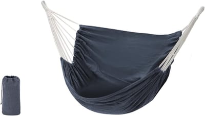 Opvouwbare Hangstoel met Frame voor Binnen en Buiten - Ideaal voor Tuin, Woonkamer en Slaapkamer - Donkergrijs 130 x 100 cm