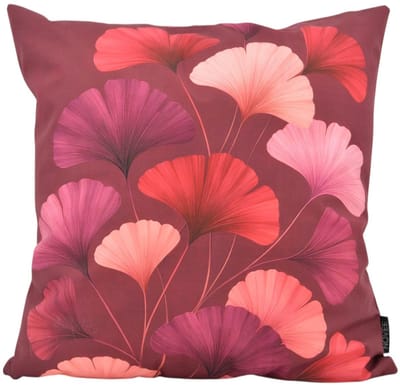 Ginkgo Red / Rood Kussenhoes | 45 x 45 cm | Katoen/Polyester