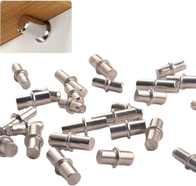 20 Stuks Kastplankdrager - Metalen plankdragers - Ø5 x 16mm - Duurzaam en sterk - Vernikkeld Metaal - LOUZIR