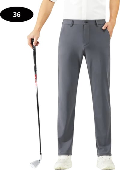Bovista Golfbroek Heren - Golfkleding - Golfen - Golf Accessoires - Nette Pantalon - Grijs XL - Maat 52