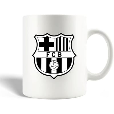 Mug - FCB - Logo Noir et Blanc - Céramique - 30cl - Compatible Lave-Vaisselle