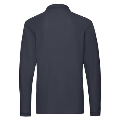 Fruit of the Loom Heren Premium Pique Poloshirt met lange mouwen (Deep Navy)