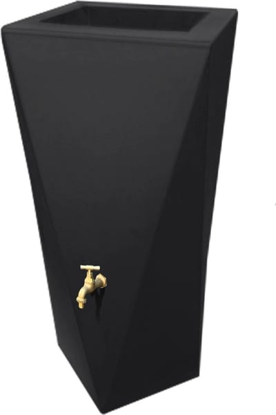 Regenton twist Zwart 100L incl. kraantje - Prestige Berlin (incl. messing kraantje)